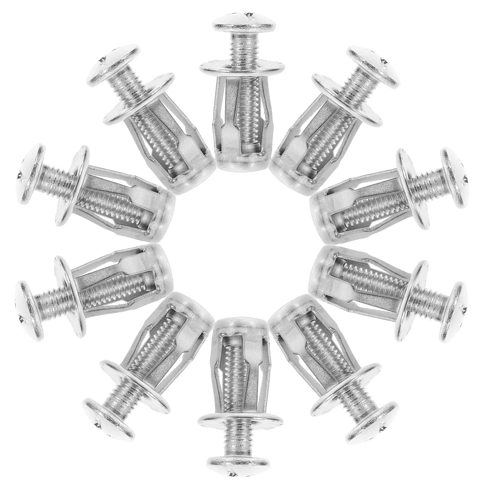 20Pcs Stainless Steel Hollow Door Fasteners Petal Nut Expansion Screws Lightweight Robust Anchors for Hollow Core Wood Doors