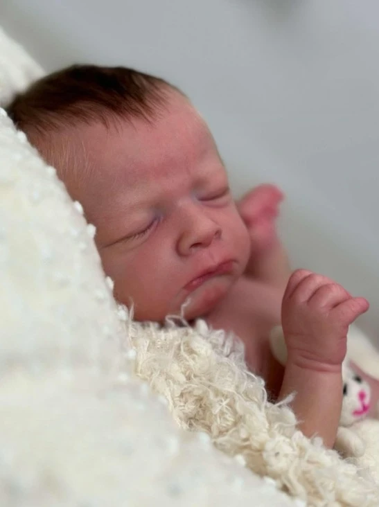 Npk 19''feito à mão de alta qualidade cor fresca inacabada peças diy bebe reborn milão com corpo de pano kit de boneca de toque macio