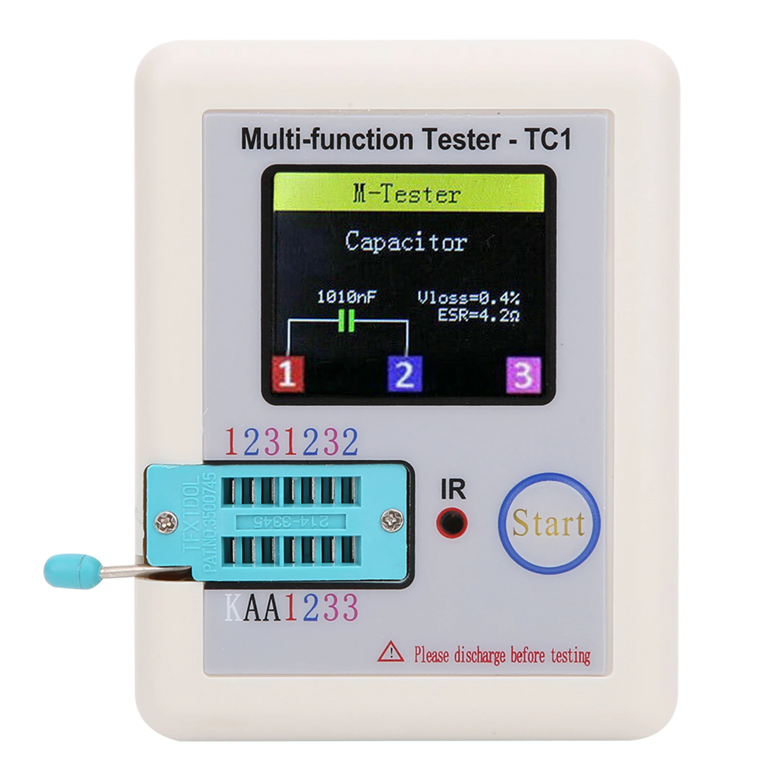 

LCR TC1 1.8 Inch TFT LCD Display Multimeter Transistor Tester Diode Triode Capacitor Resistor Test Meter