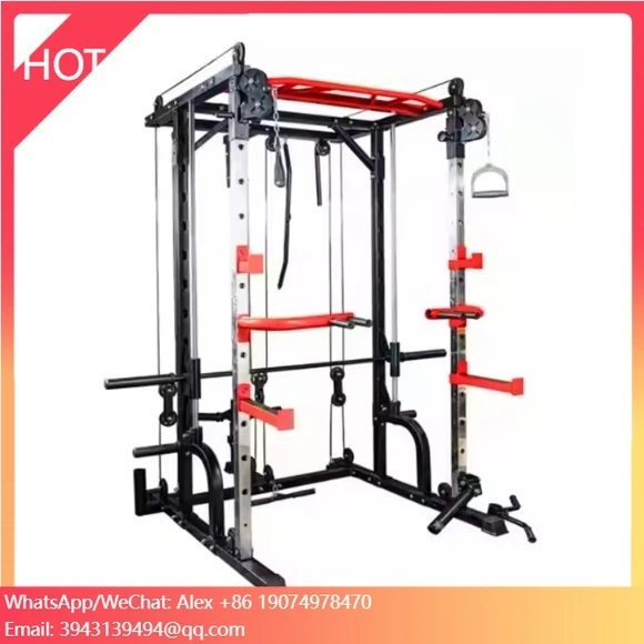 

Smith Machine Power Rack Multi Functional Fitness Equipment Strength Training Power Rack Cage Smith Machine Squat Rack