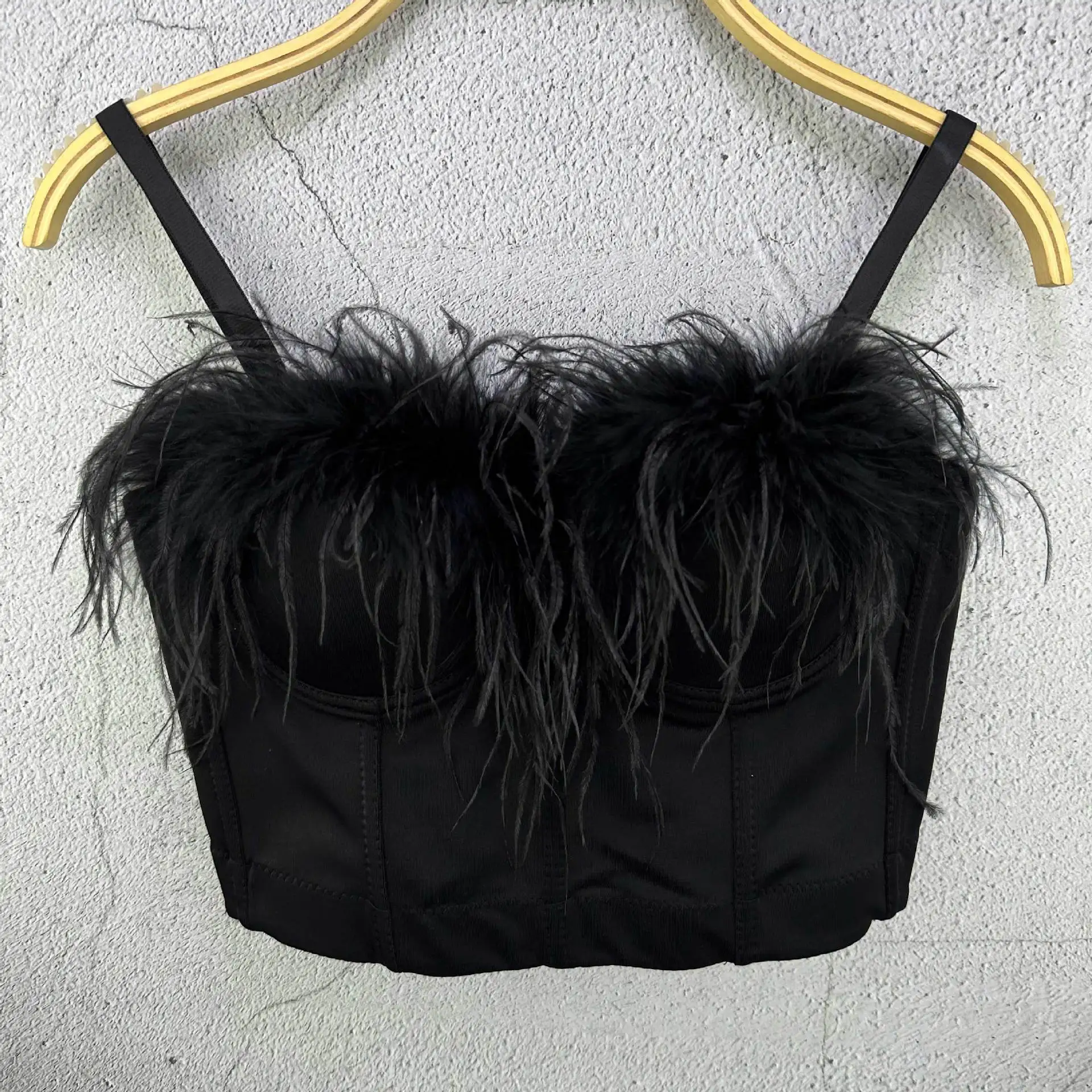 جديد النعامة الشعر الجنية الغاز سترة صغيرة شعبية مزاجه عظم السمك الرافعة #3