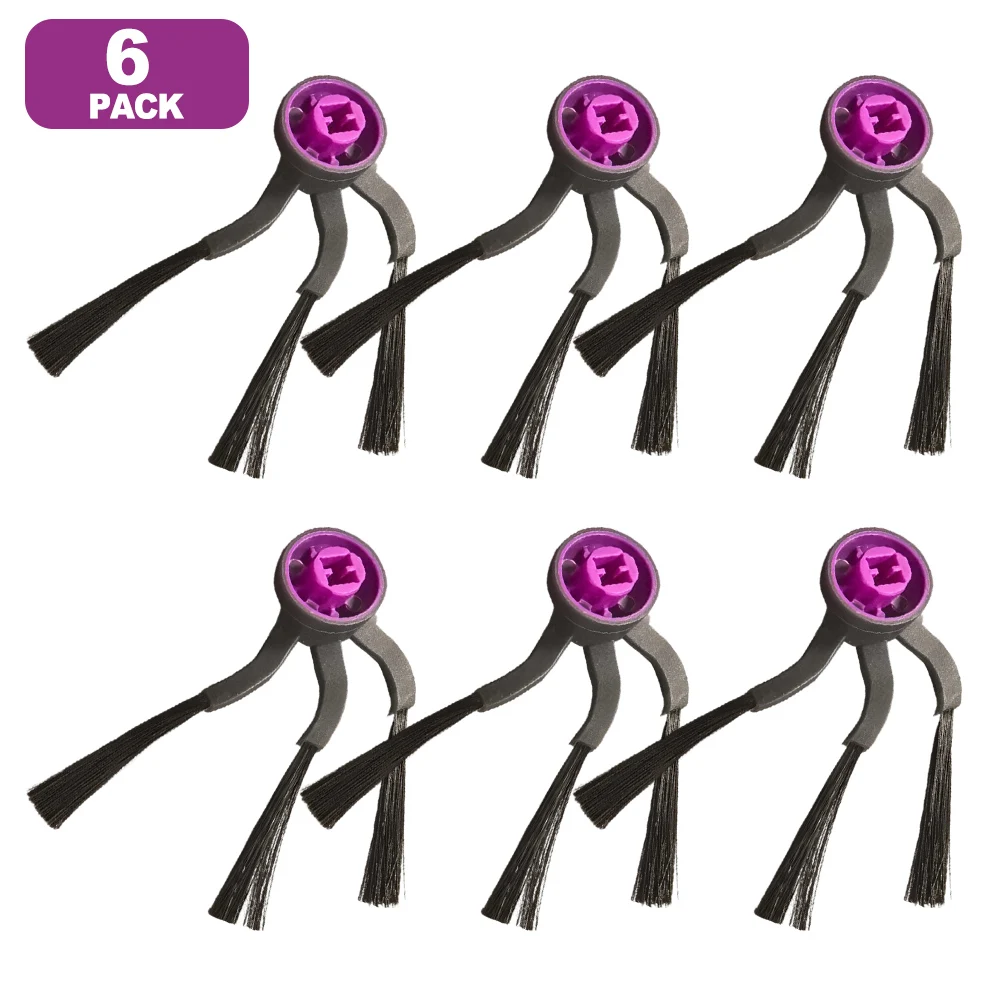 

6pcs Side Brushes For Eureka J15 And For Evo Ultra For Midea V16 Automatic Emptying Robotic Vacuum Cleaner
