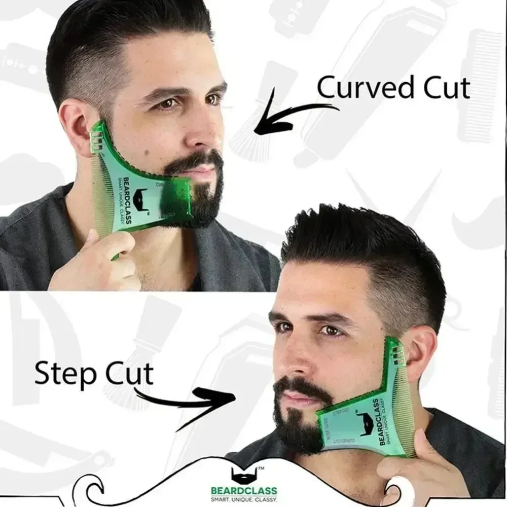 1Pc Beard Hair Combs Men Beard Shaping Styling Template Men Shaving Tools Barber Comb Hair Beard Trim Template Styling Tools