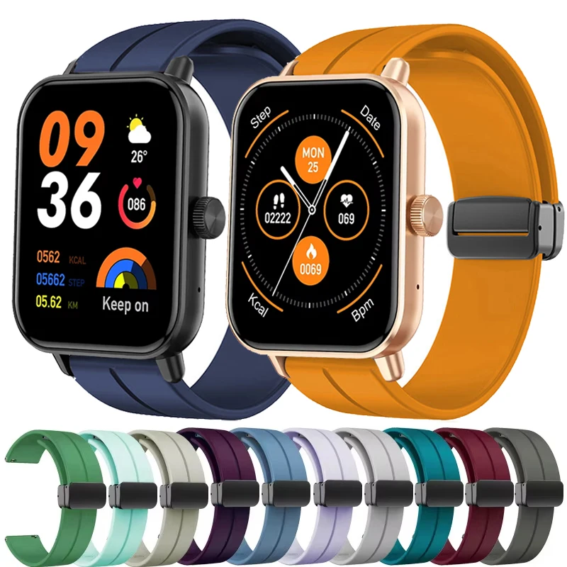 22mm 20mm Silicone Magnetic Band For COLMI P81 P71 C8 Max Sport Bracelet For COLMI i28 Ultra P73 V73 P28 Plus C81 M40 i11 Correa