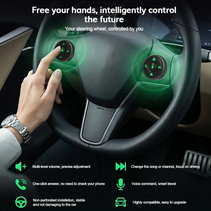 Super Sale Multi-Function Steering Wheel Control 10Keys 4 Color LED Remote Button for Car Multimedia DVD Radio Media Electronic