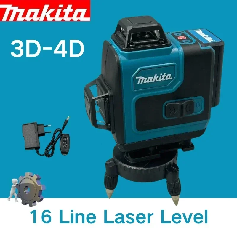 Makita High-Precision 16-Line 360 Horizontal Vertical Cross Level Green Light Laser High-Precision Wall-Mounted Portable