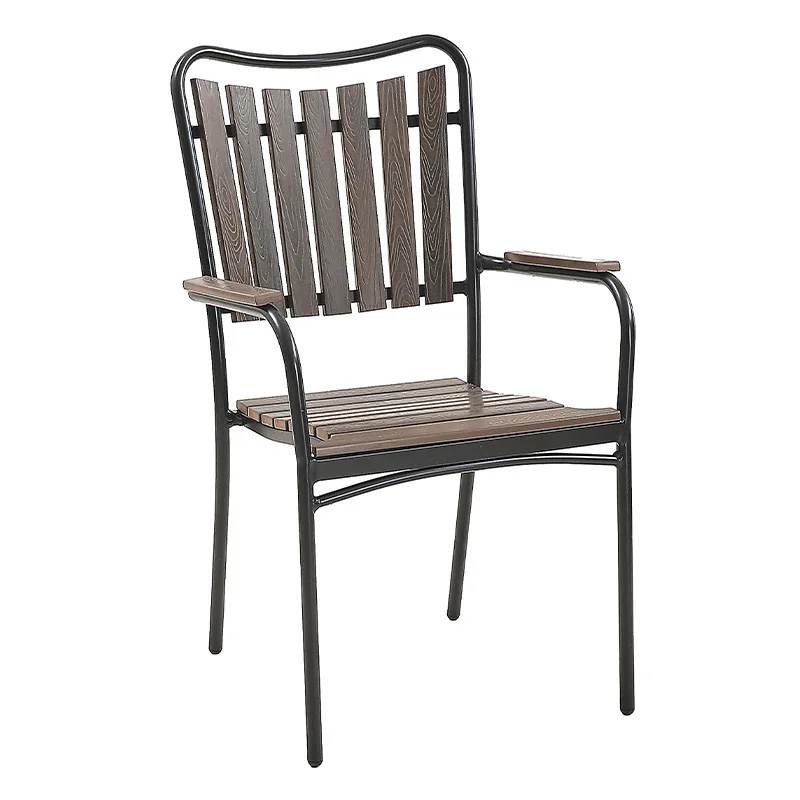 

Outdoor tables and chairs Nordic style courtyard milk tea shop plastic wood