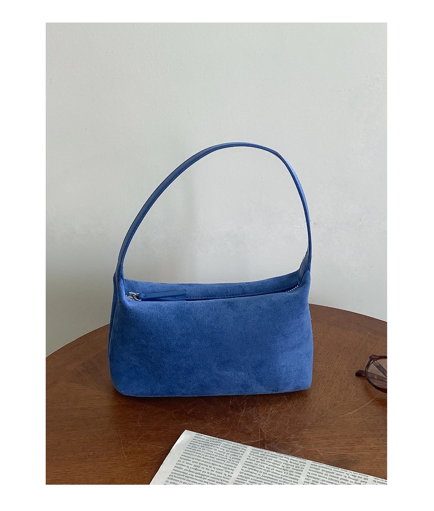 Bolso de Hombro de Gamuza a la Moda para Mujer, Bolso de Mano EMORRIN, Estilo Retro Otoño Invierno, Forro de Poliéster