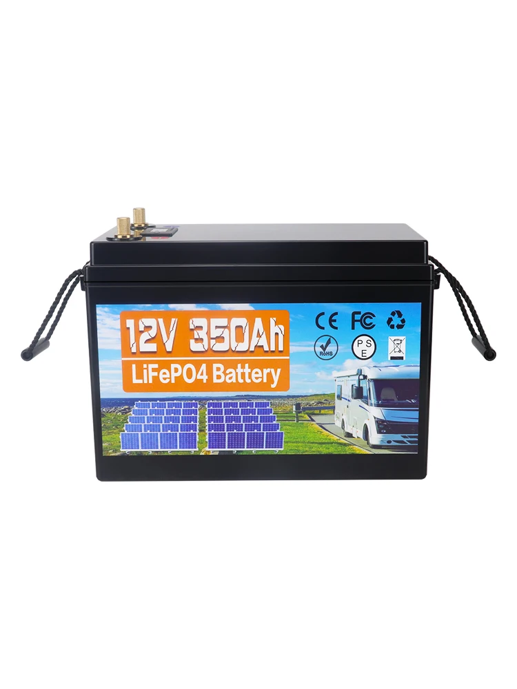 Lithium-Eisenphosphat-Akkupack 12V 350AH mit eingebautem 3,2V-Akku und 100A BMS, mit Niedertemperaturschutz, geeignet für Wohnmobile, Camping, Solaranlagen und den Heimgebrauch.