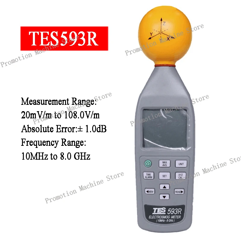 100% New Original  Electromagnetic Radiation Detector TES-593R TES593R EMF Meter Triaxial Data Logger Updated from TES-593