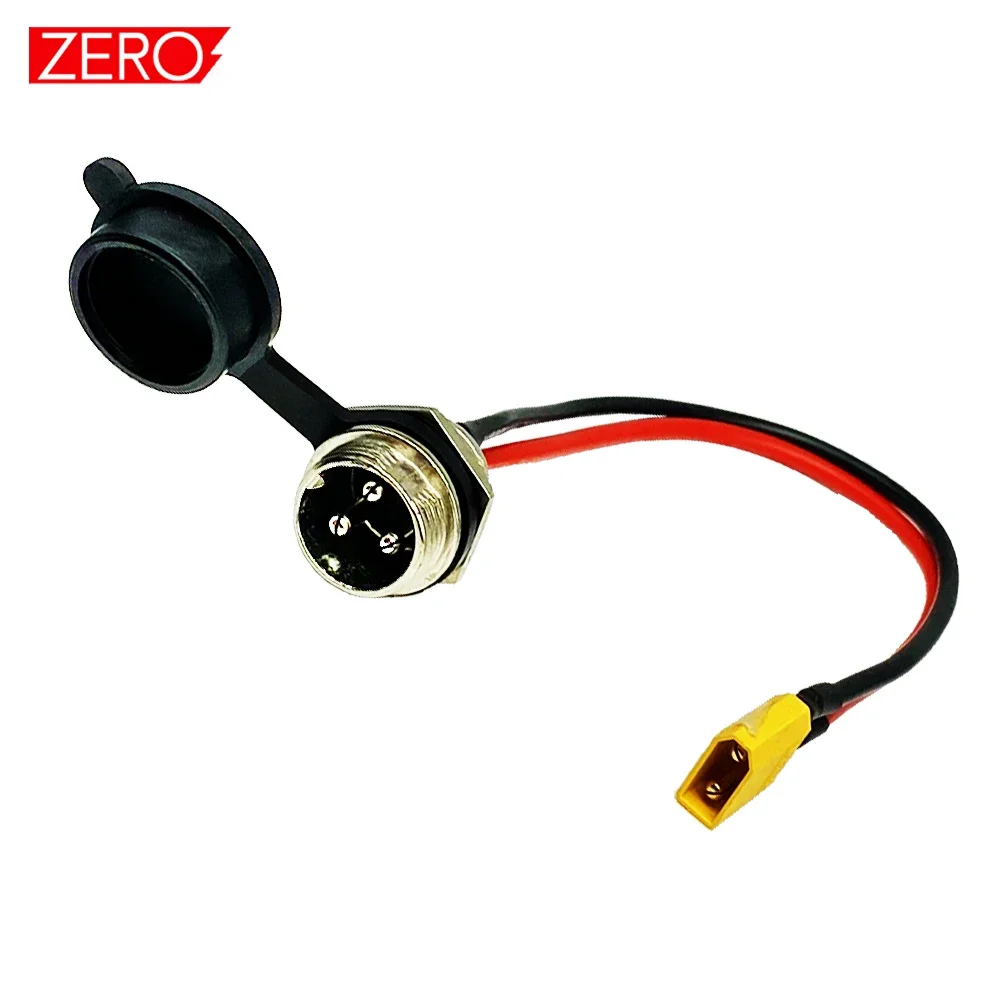 Original ZERO Accessories Zero Charging Port Universal 3 Pins Charger Port Part for ZERO 8 9 10 8X 10X 11X Electric Scooter