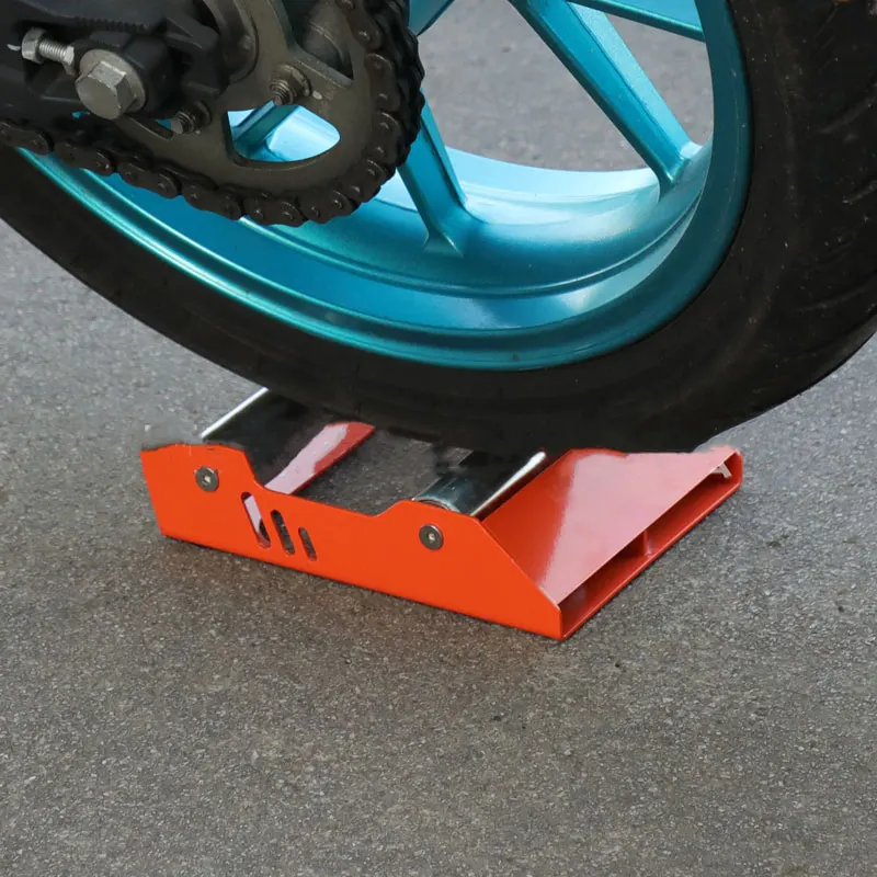 

New Motorcycle Universal Chain Clean Durable Roller Ramp Lift Tire Cleaning Stand Tire Wash Bracket Portable Upgraded Version