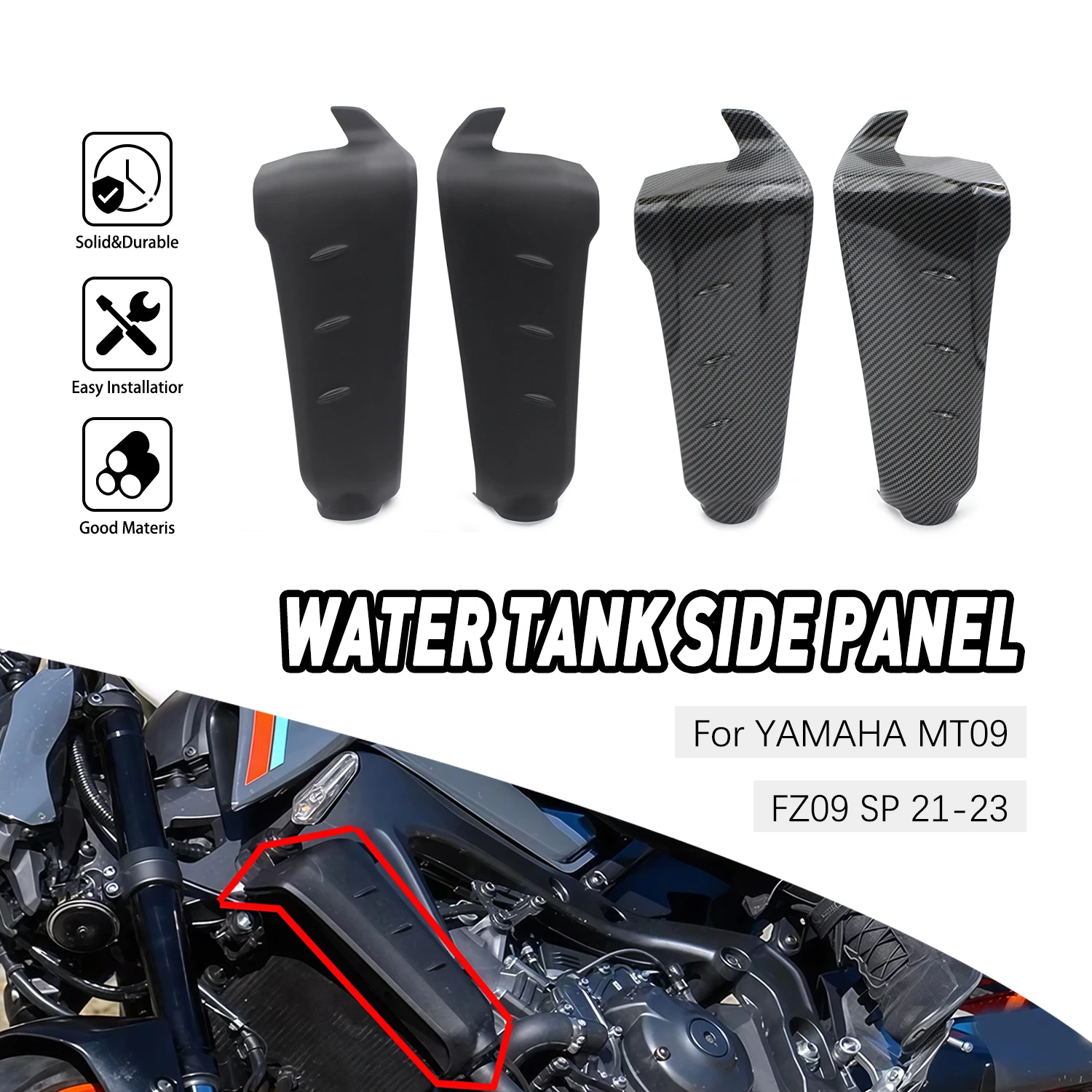 

Motorcycle Water Tank Side Panels Fairing Front Bodywork Plate Cover Kits For Yamaha FZ-09 FZ09 MT-09 MT09 SP 2021 2022 2023