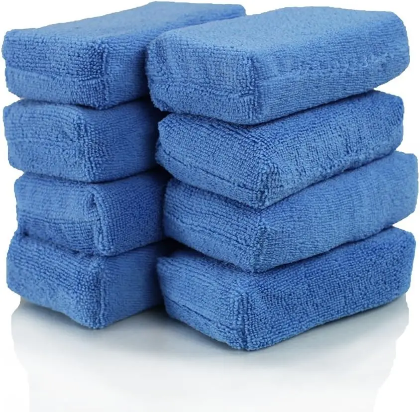

Microfiber Applicator Pads 8 Pack - Ultra-Soft Foam Core for Car Wax, Sealants, Tire Dressings, Interior and Exterior Detailing