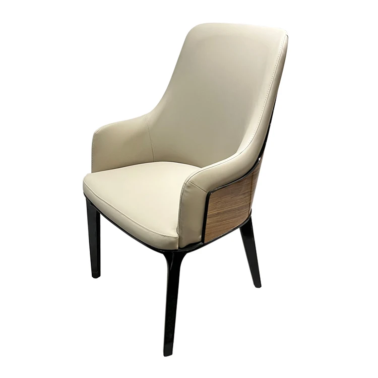 #High Quality Dining Chair Soft Feeling Wood Backrest Modern Nordic Velvet Restaurant Indoor Chair for Home Furniture