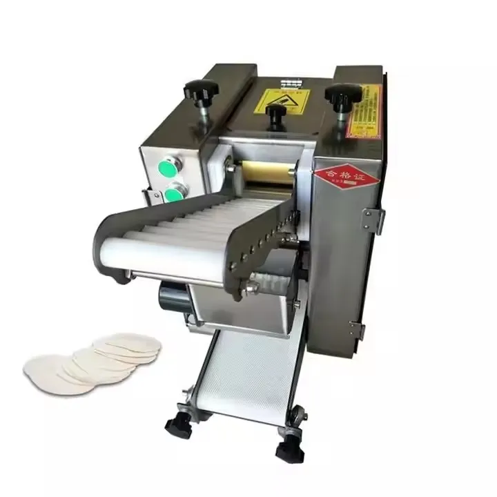 Automatic Oval Chinese Dumpling Wrapper Forming Making Machine Commercial Square Wonton Steamed Stuffed Bun Skin Maker