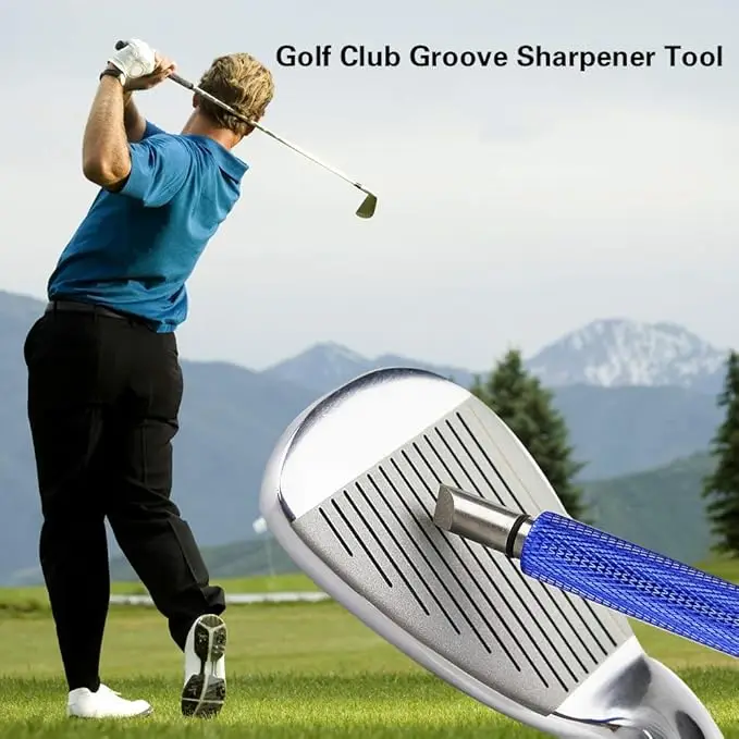 Golf-Schläger-Rillenschärfwerkzeug in 4 Farben, Golf-Rillenschärfer für Wedges, U- und V-förmiger Quadratischer Regroover, Klingenreinigungswerkzeug Zubehör – Detail 7