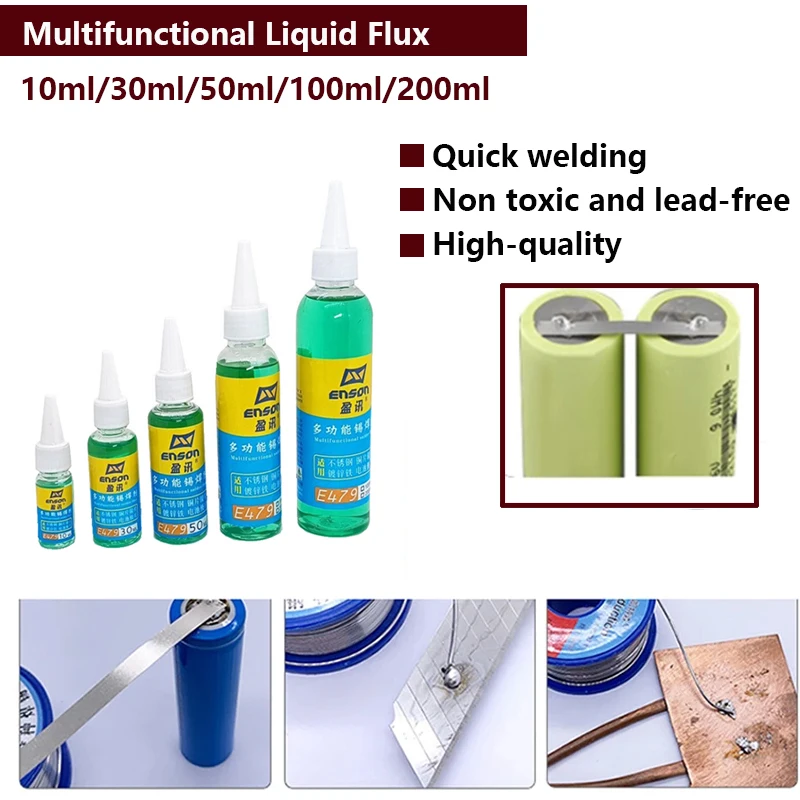 

10/20/50ml Stainless Steel Flux Soldering nickel copper Liquid Solder Strong Adhesive Welding Glue Multifunctional Metal Solder