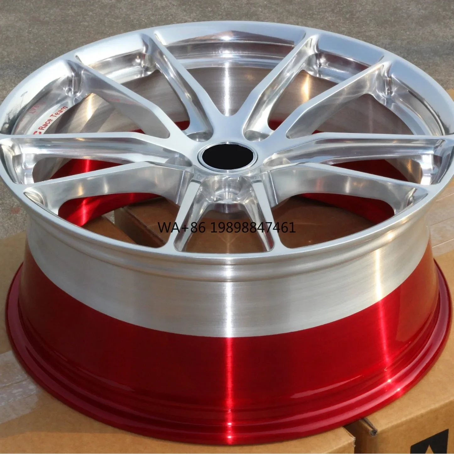 

Factory Supply Double Color Monoblock Forged Alloy Wheels 19x9.5J Hollow Spoke Aluminum Racing Passenger Car Wheels 5x114.3