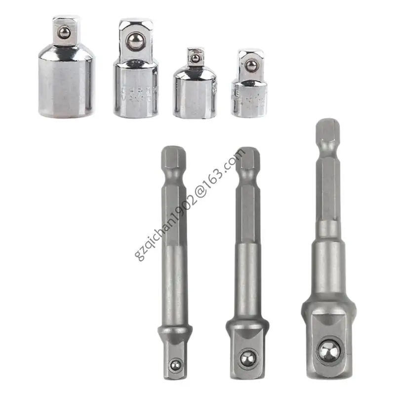 

X7ab Square Socket Adapter Bit Set с 3 удлинительными стержнями для многочисленных преобразований стальные аксессуары для