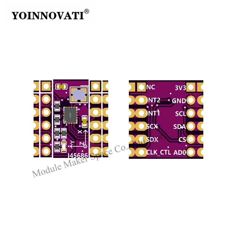 ICM45686 6-Axis IMU Sensor Module -High Precision for SlimeVR Full Body Tracking,SPI/I2C,Low Noise,Open Source Driver