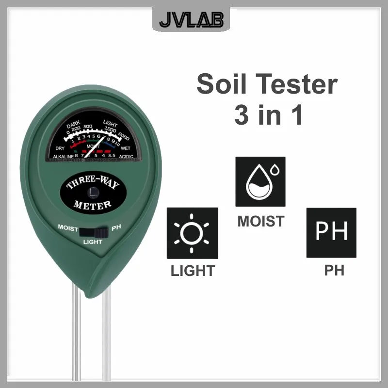 Zeměkoule kyselost měřič, 3-in-1 zeměkoule tester soupravy s vláha, lehký a kyselost krunýř pro sad, usedlost, trávník, halové & outdoorové (no baterie nouze