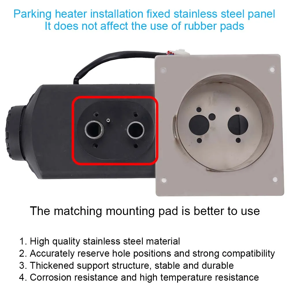 Placa de montagem do aquecedor diesel de ar 40mm/60mm, aquecedor de placa de montagem do aquecedor de aço inoxidável para carro eberspacher webasto