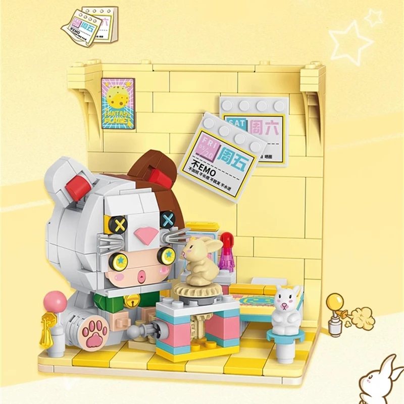 Décennie s de Construction de Jouets pour Enfants, Modèle d'Animaux COS, Ornements de la Série Qimengyayou, Figurines Assemblées, Cadeaux d'Anniversaire Kawaii