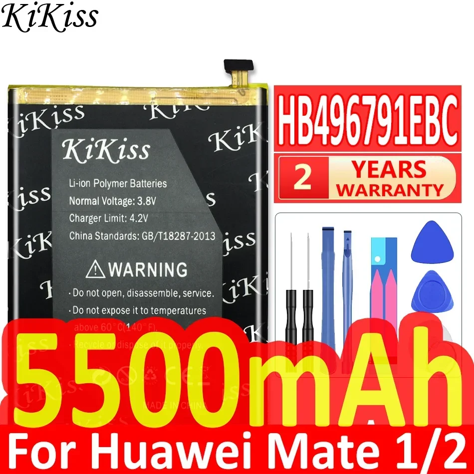

For Huawei Mate 1 2 MT1 MT2 MT1-U06 MT2-L02 MT2-L05 Long-Lasting Performance HB496791EBC Mobile Phone Battery 5500mAh