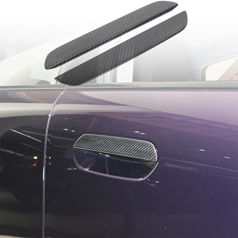 

Для 2022+ BMW 2 серии двухдверный G42 из настоящего углеродного волокна, внешняя дверная ручка автомобиля, декоративная крышка, защитная крышка без сенсорного отверстия