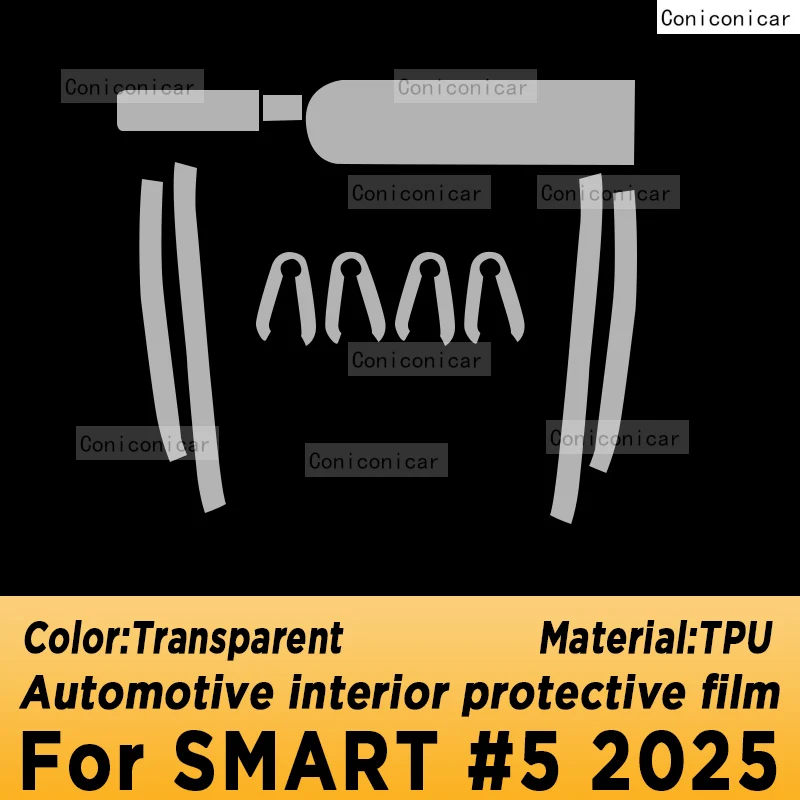 

For SMART 5 2025 Panel Dashboard Navigation Automotive Interior Protective Film TPU Anti-Scratch Accessories