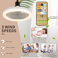 OLTRE-30W Ceiling Fan With Lighting Lamp E27 Converter Base With Remote Control For Bedroom Living Home