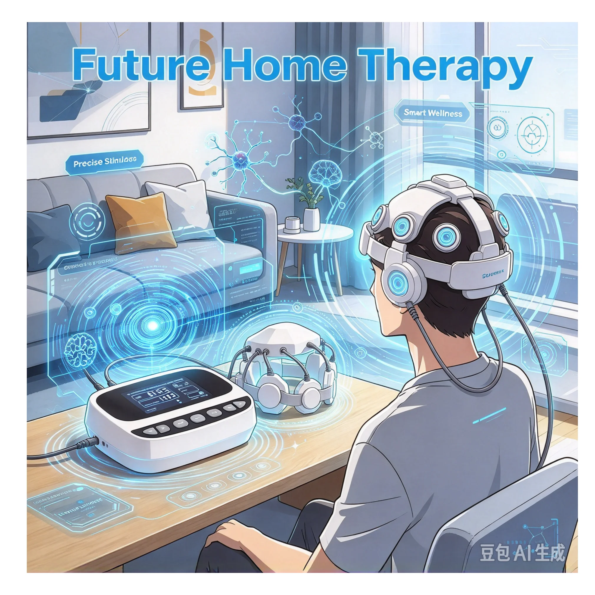 RTMS Transcranial Magnetic Stimulation Machine Non-Invasive Treatment for Depression Anxiety Insomnia Parkinson Mental Health