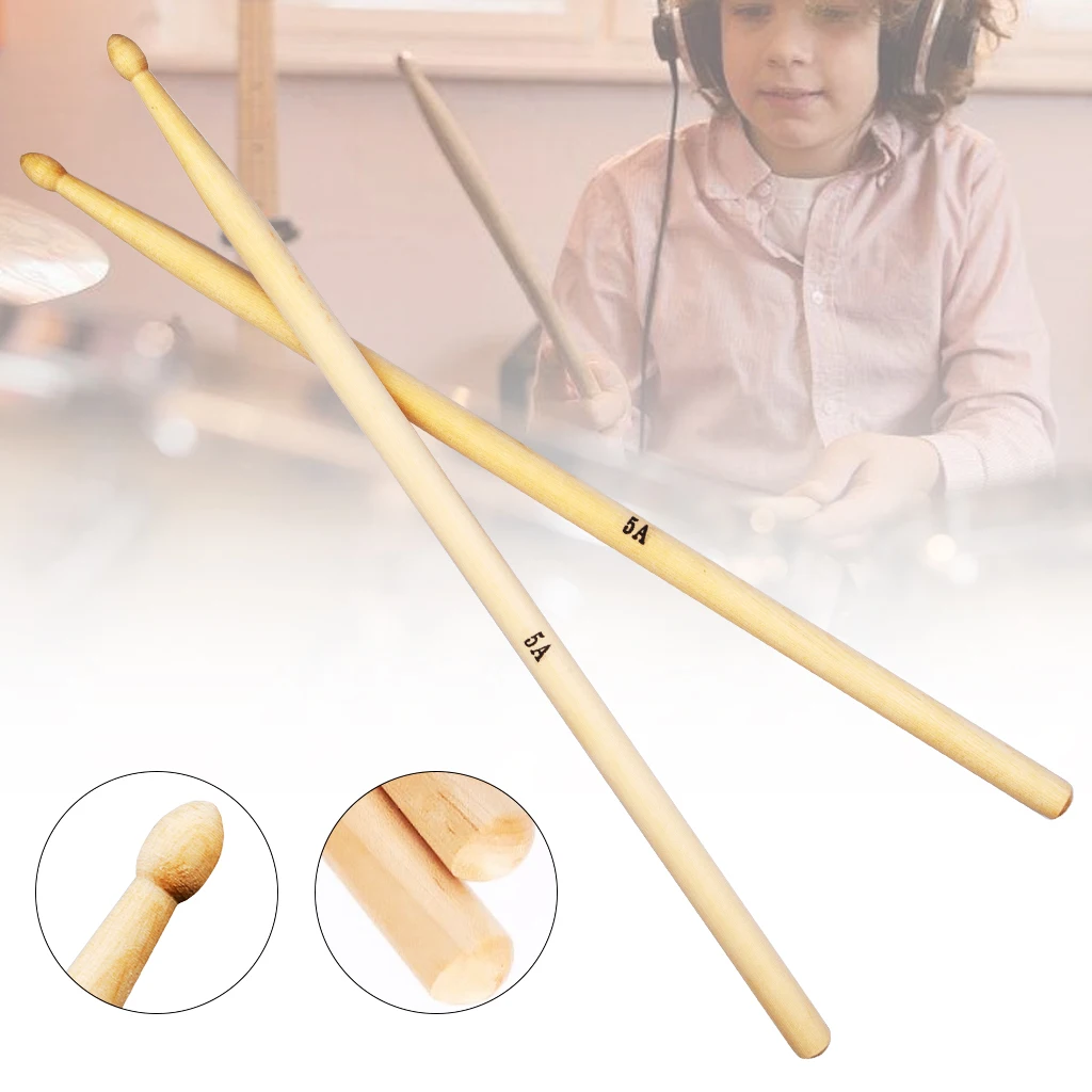 One Pair Professional Drum Sticks High Quality Maple Wood Drumsticks 5A Musical Instruments Drum Sticks 2 PCS/Set