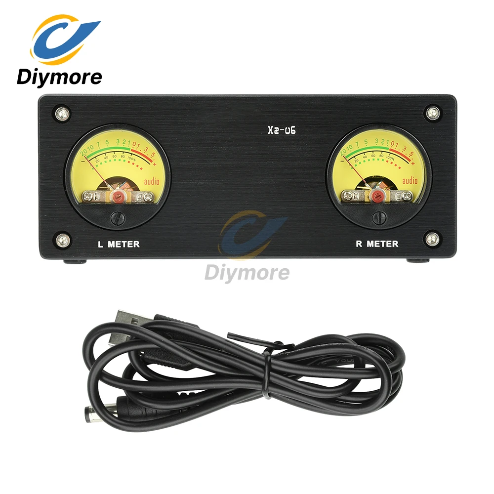 VU Signal Level Meter Audio VU Meter Independent Left Right Channel Display Real-Time Level Monitoring Adjustable Potentiometer