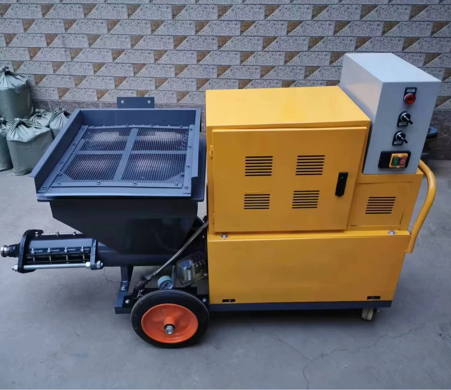 Mortar Spraying Machine Wall Plaster Grout Pump Paint Sprayer Electric Automatic for Crack Filling and Decorative Coating