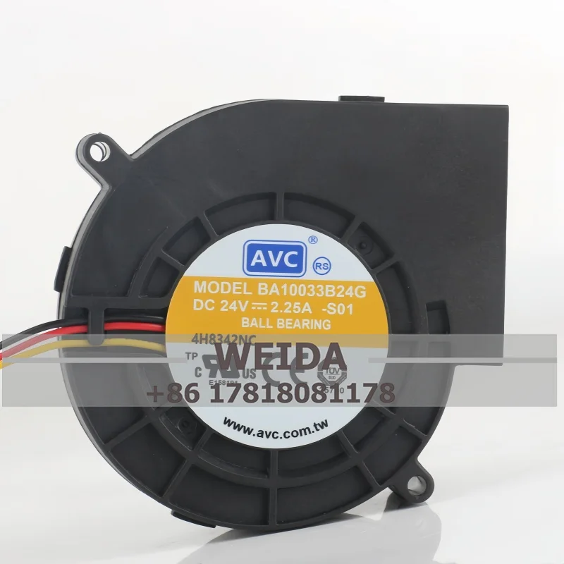 

Case Cooling Fan Turbo Drum Machine Air Purifier Axial Flow Centrifugal Centrifugal for AVC BA10033B24G DC24V 2.25A 97x94x33mm