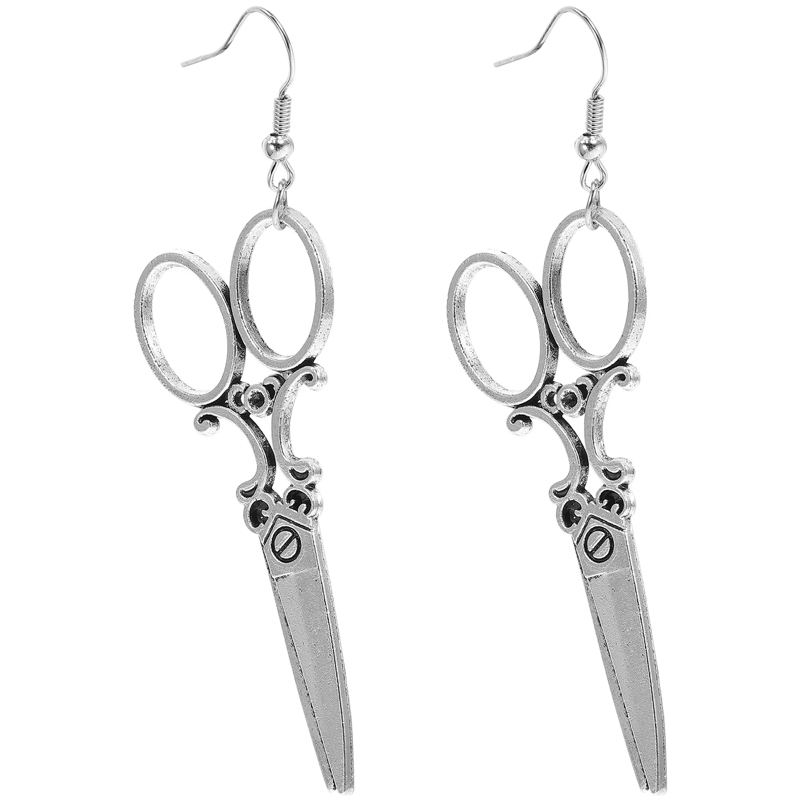 1 زوج الإبداعية مقص أقراط مضحك النساء سبيكة الأذن قطرات مجوهرات الأزياء الأنيقة هدية فريدة لحفلة عيد ميلاد عادية #4