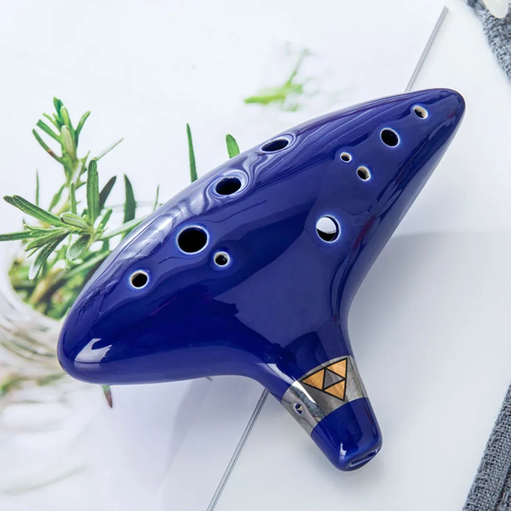 1 Set Musical Instrument 12 Holes Ocarina of Time C Tone Alto C Ocarina Flute Ceramic Vessel Ocarina Home Education