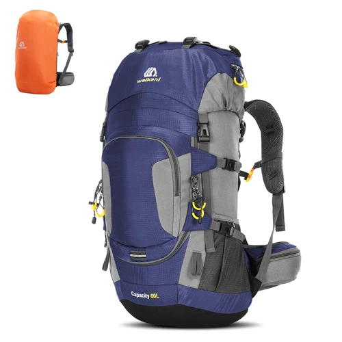 Imagen 1 del producto LIXADA-mochila impermeable para senderismo, bolsa de deporte al aire libre con cubierta para lluvia, 60l