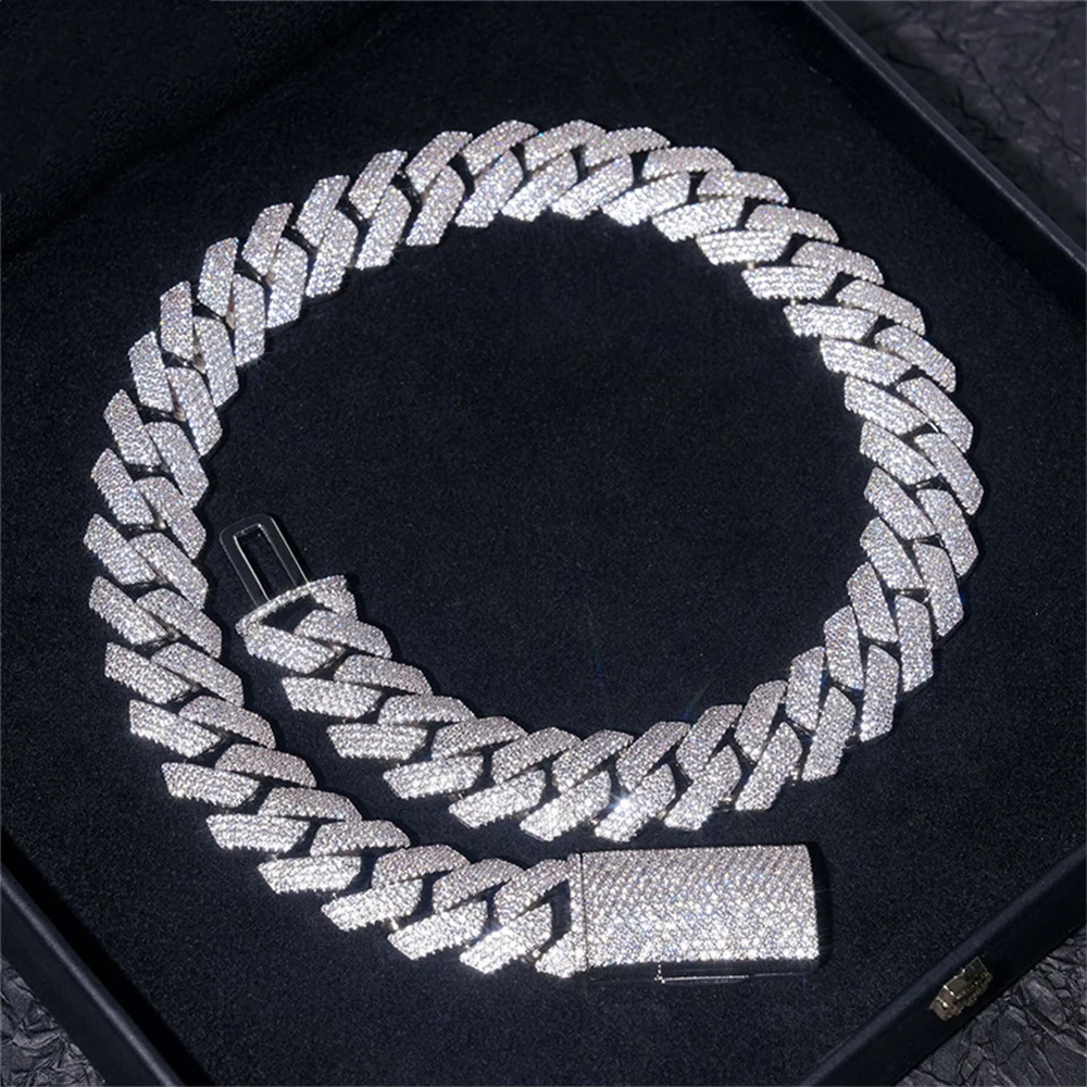 Ins Hot 18mm Icedminer 4 Rows Zircon Iced Out Link Chain Necklace for Men Women Hip Hop Jewelry Free Shipping