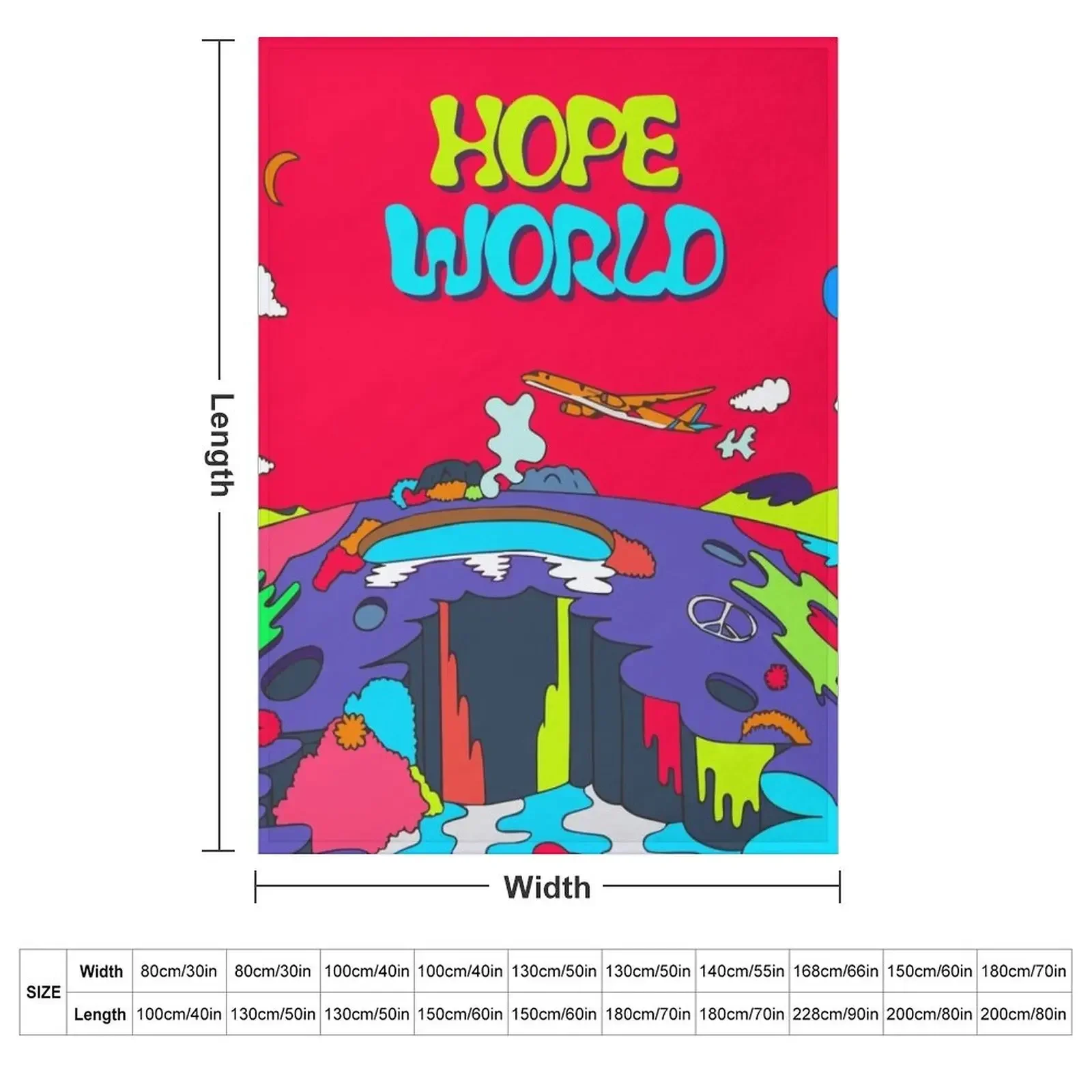 Hope World Lollapalooza Festival Album Cover HQ Festival Jack in the Box MORE Concept Photos Teaser Throw Blanket anime Blankets
