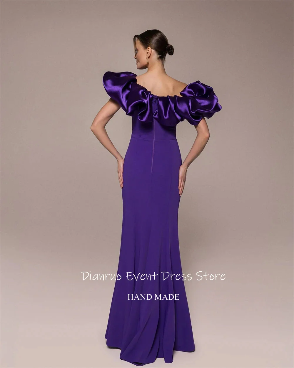 Dianruo حورية البحر فتحة جانبية فساتين سهرة أنيقة قبالة الكتف رداء De Soirée فام بدون أكمام فساتين حفلات طويلة مخصصة