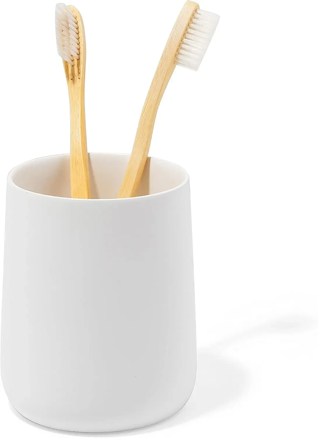 

Матовая белая зубная щетка и держатель для зубной пасты и чашка для туалетного столика и столешницы в ванной комнате, круглый органайзер для электрической зубной щетки