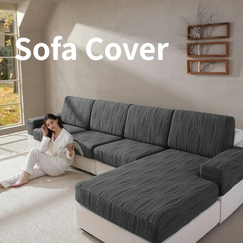Housse de canapé Jacquard toutes saisons, housse de luxe Durable et chaude pour l'hiver, protection de siège de luxe antidérapante et résistante aux chats, 2026
