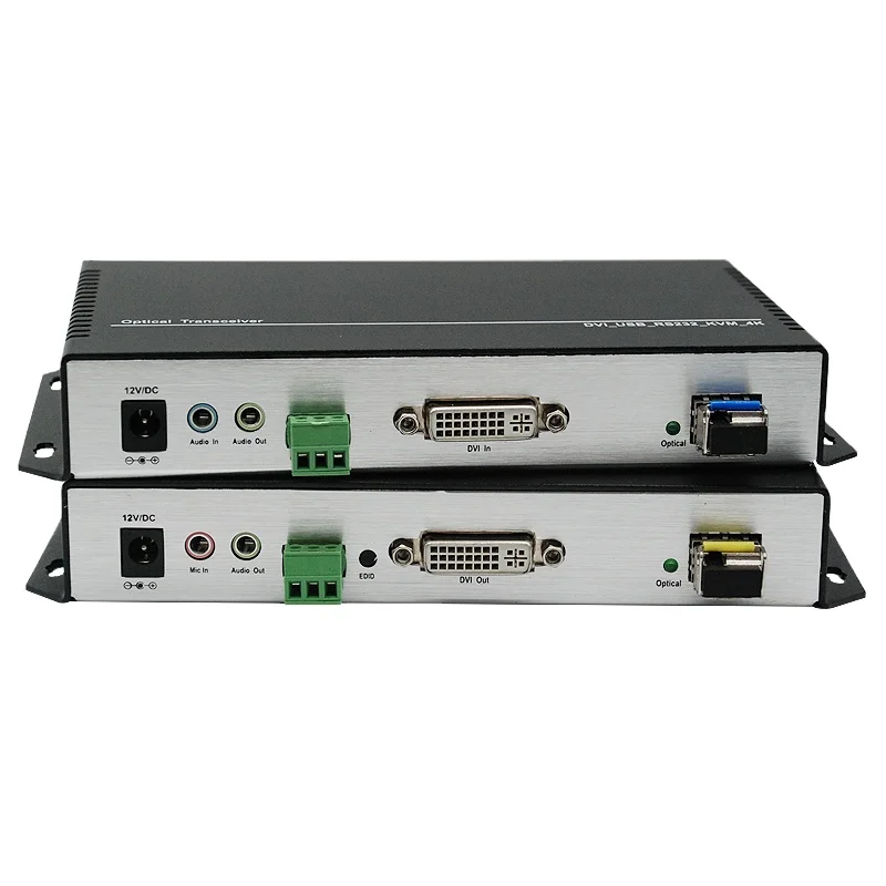 10KM DVI Optical Fiber Transmitter 4K30 LC Single Mode DVI to Fiber Optic Converter