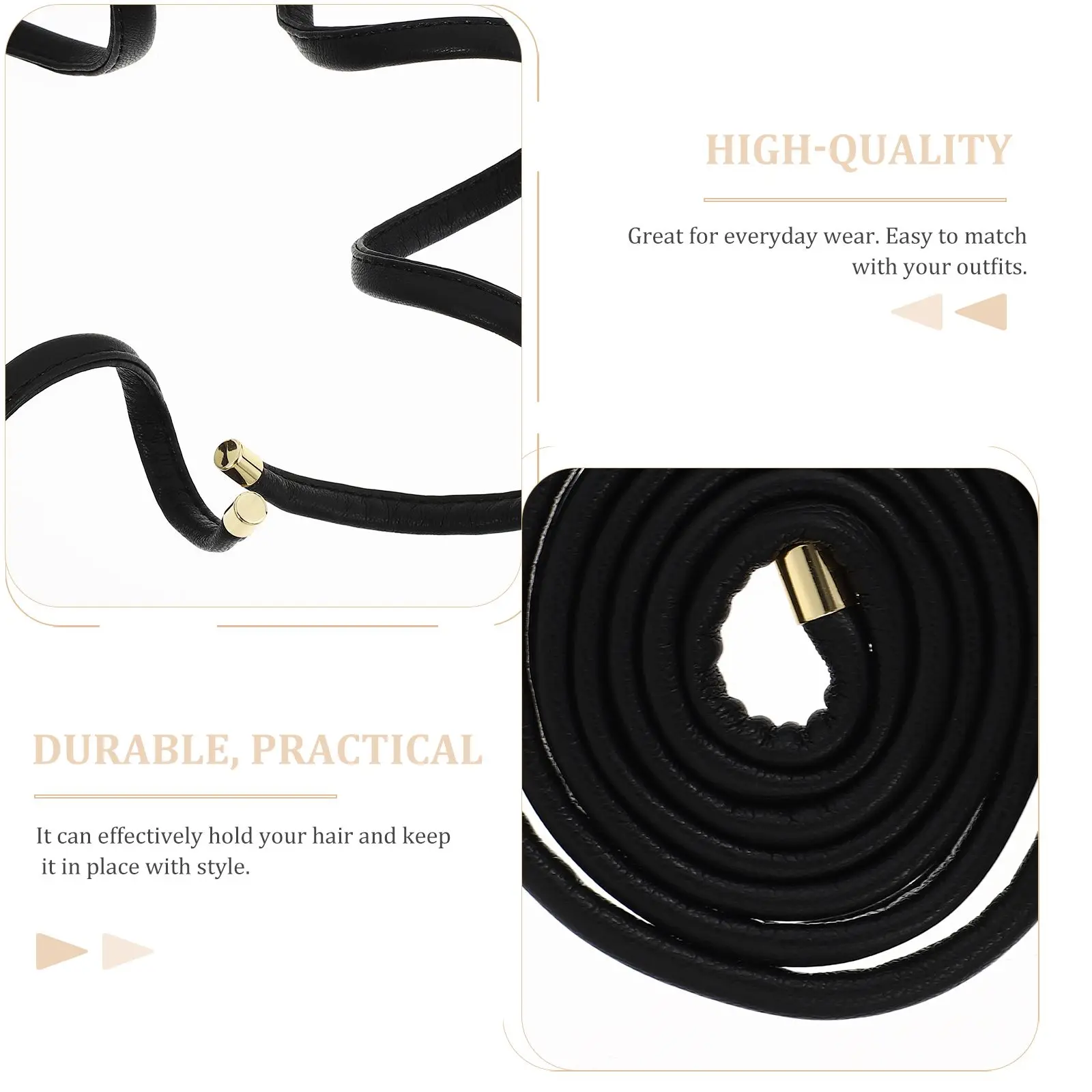 

Aluminum Wire Hair Ties Elastic Bands Accessories for Women Girls Adjustable Hair Rope Ponytail Holders Everyday Stylish