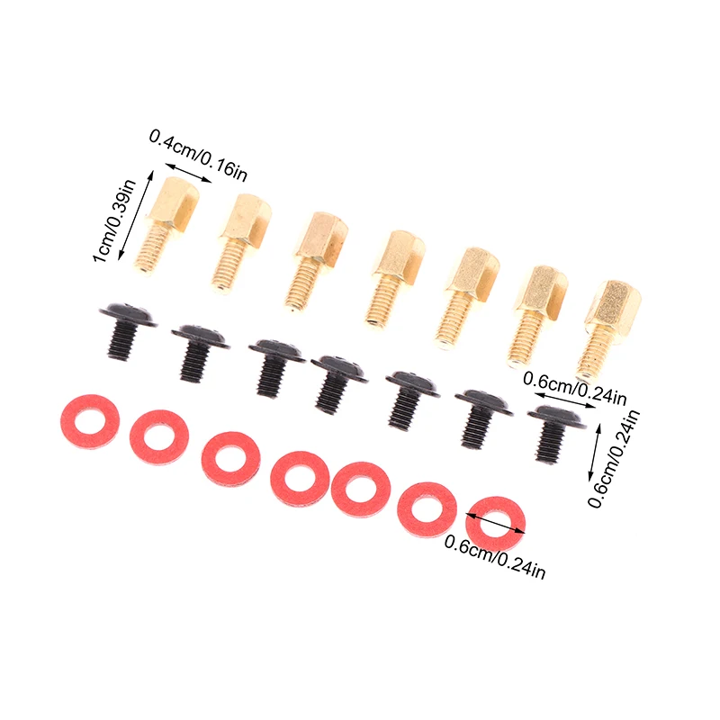 60Pcs Computer PC Case Motherboard Riser Screws 6-32-M3 Insulation Washers For Case Fans 6.5mm Brass Standoff