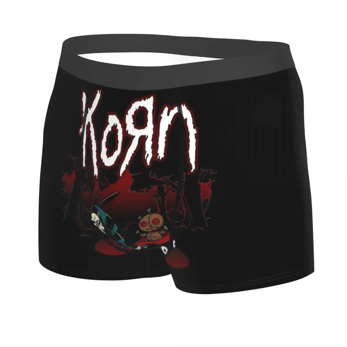 Custom Korns Heavy Metal Music Hard Rock Roll Boxers Shorts Men\'s Band Briefs Underwear Novelty Underpants