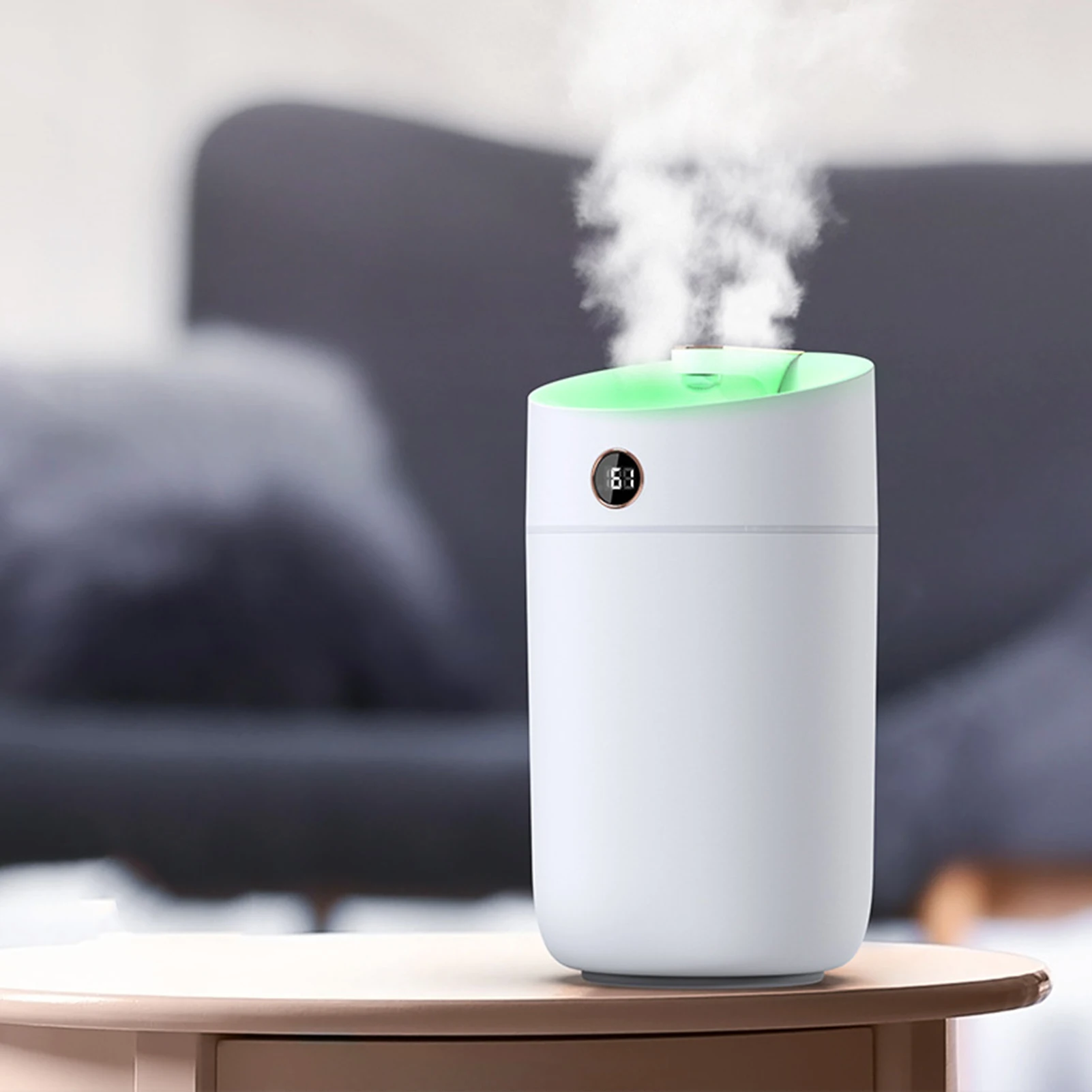 

3л увлажнитель тумана, диффузор с дисплеем влажности, двойная насадка, прохладный увлажнитель тумана, тихий красочный ночник, увлажнитель